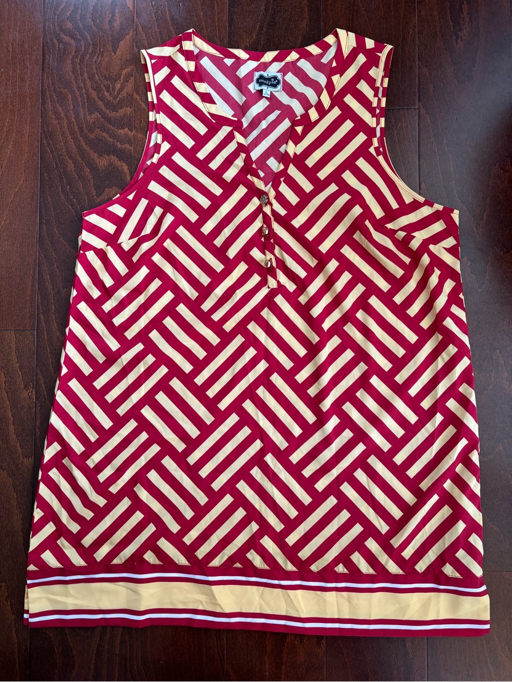FSU Gameday Mudpie Sleeveless Tunic, Garnet & Gold, Women’s Size L